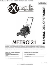 Exmark METRO 21 Manual Del Operador