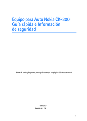 Nokia CK-300 Guía Rápida E Información De Seguridad