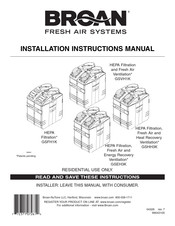 Broan GSFH1K Manual De Instrucciones De Instalación