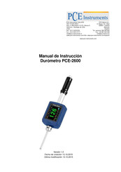 PCE Instruments PCE-2600 Manual De Instruccion