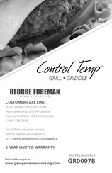 Applica George Foreman Control Temp GR0097B Manual Del Usario