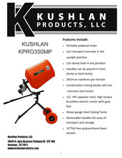 Kushlan Products KPRO350MP Manual Del Usuario