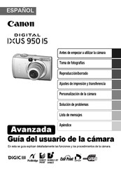 Canon Digital IXUS 950 IS Guia Del Usuario