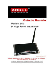 Ansel 2415 Guía De Usuario