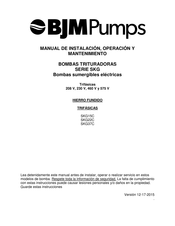 BJM Pumps SKG22C Manual De Instalación, Operación Y Mantenimiento