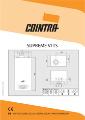 Cointra SUPREME VI TS Instrucciones De Uso, Instalación Y Mantenimiento