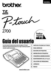 Brother P-TOUCH 2700 Guia Del Usuario