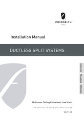Friedrich DUCTLESS Manual De Instalación
