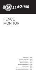 Gallagher Fence Monitor Instrucciones