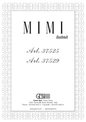 Gessi MIMI 37529 Manual Del Usuario