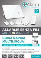 Atlantis A750 LITE GSM Alarm Kit Guia Rapida Multilingua