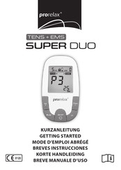 Prorelax TENS+EMS SUPER DUO Instrucciones De Uso