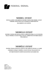 Federal Signal 151XST Serie Instrucciones De Instalación Y Servicio