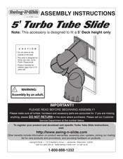 Playcore Swing-N-Slide 5' Turbo Tube Slide Instrucciones De Montaje