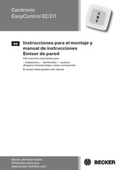 Becker Centronic EasyControl EC311 Instrucciones Para El Montaje Y Manual De Instrucciones