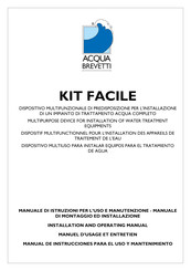 Acqua Brevetti KIT FACILE Manual De Instrucciones Para El Uso Y Mantenimiento