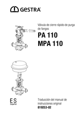 GESTRA MPA 110 Traducción Del Manual De Instrucciones Origina