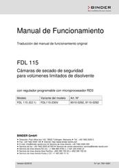 Binder FDL 115 Manual De Funcionamiento