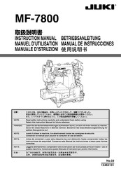 JUKI MF-7800 Manual De Instrucciones