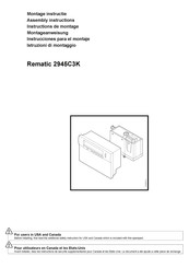 REMEHA Rematic 2945C3K Instrucciones Para El Montaje