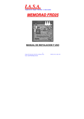 I.A.S.A. FRD25 Manual De Instalacion Y Uso