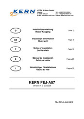 KERN FEJ-A07 Manual De Instalación