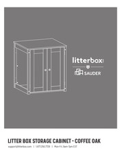 Sauder Litterbox Coffee Oak Manual Del Usuario