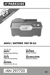 Parkside PAP 20 A3 Instrucciones De Uso