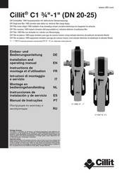 Cillit C1 HWS 3/4 Instrucciones De Instalación Y De Servicio