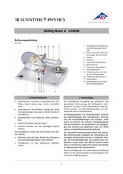 3B SCIENTIFIC PHYSICS G U10050 Instrucciones De Uso