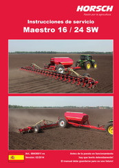 horsch MAESTRO 16 SW Instrucciones De Servicio