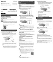 Sony SRS-X2 Guia De Inicio Rapido