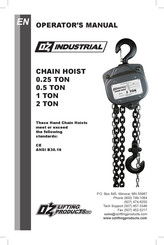 OZ Lifting Products OZ Lifting OZIND025-CH Manual Del Operador