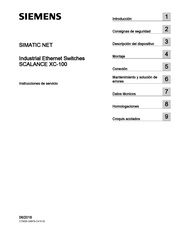 Siemens SIMATIC NET SCALANCE XC-100 Instrucciones De Servicio