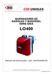 Unigas LO400 Manual De Instalación - Uso - Mantenimiento