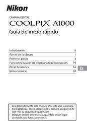 Nikon COOLPIX A1000 Guia De Inicio Rapido