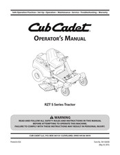 Cub Cadet RZT-S Manual Del Operador