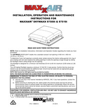 Maxx air SKYMAXX 97500i Instrucciones De Instalación, Guía De Información Y Guía De Funcionamiento