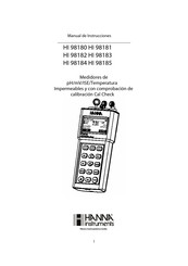 Hanna Instruments HI 98180 Manual De Instrucciones