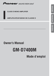 Pioneer GM-D7400M El Manual Del Propietario