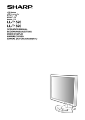 Sharp LL-T1620 Manual De Funcionamiento