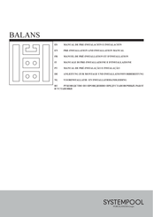 Porcelanosa SYSTEMPOOL BALANS Manual De Pre-Instalación E Instalación