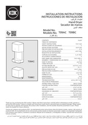 KDK T09AC Instrucciones De Instalación