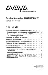 Avaya CALLMASTER V Manual Del Usuario