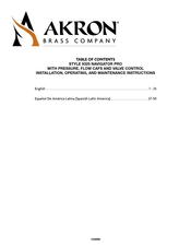 Akron Brass STYLE 9325 NAVIGATOR PRO Instrucciones De Instalación, Funcionamiento Y Mantenimiento