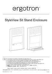 Ergotron StyleView Sit Stand Enclosure Manual De Instrucciones