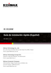 Edimax IC-3116W Guía De Instalación Rápida