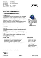 JUMO flowTRANS MAG S10 Manual Del Usario