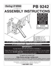 Playcore Swing-N-Slide PB 9242 Instrucciones De Ensamblaje