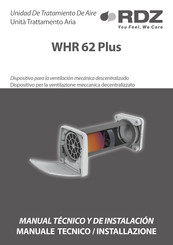 RDZ WHR 62 Plus Manual Técnico Y De Instalacion